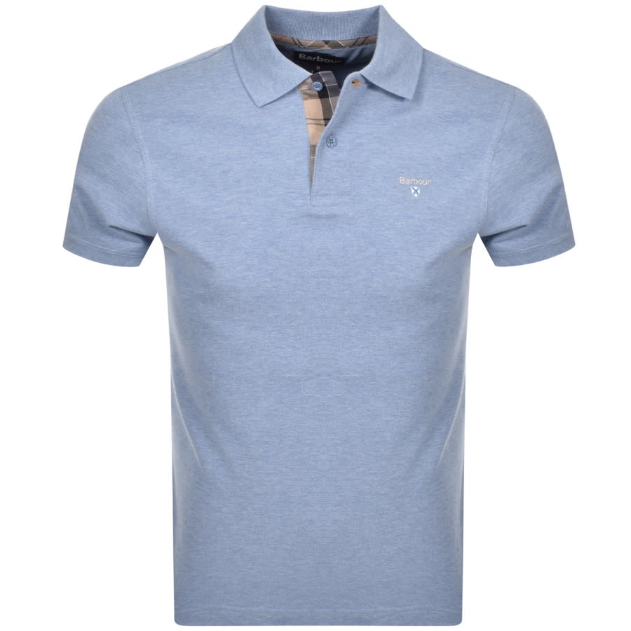 Alternative Image for ProductBarbour Pique Polo T Shirt Blue1